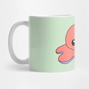 Red Sad Octopus Mug